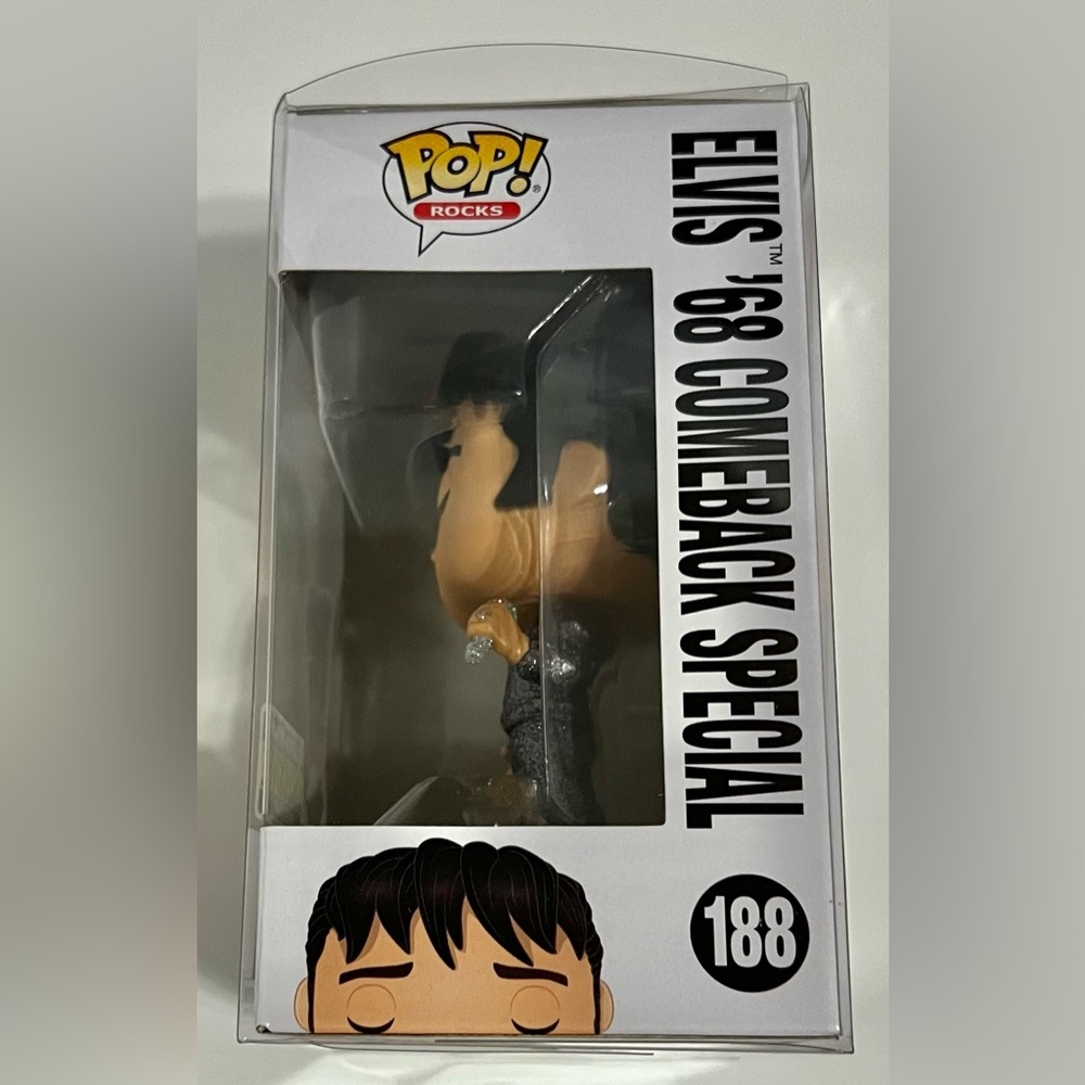 Funko Pop Rocks: Diamond Elvis '68 Comeback Special EE Exclusive BNIB #188 - Picture 6 of 11